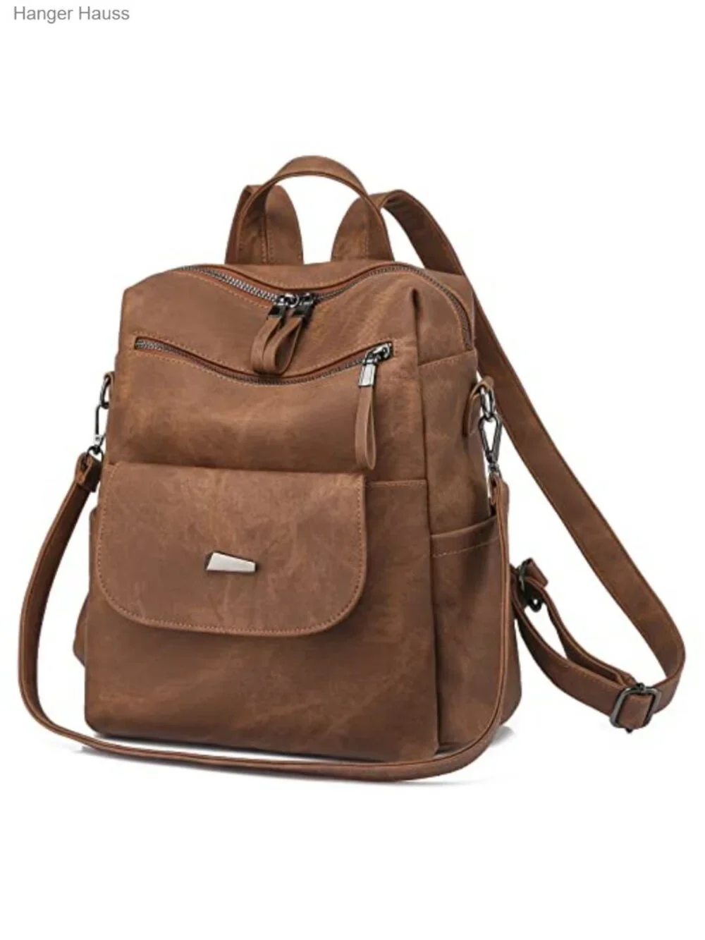 Women's Small Leather Backpack Purse Anti-Theft Convertible Shoulder Handbag